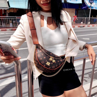 Túi xách đeo chéo nữ, túi bao tử thương hiệu sammao & cream bear c1218-3