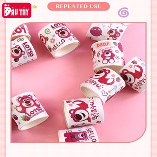 Đồ chơi hình dán sticker cho bé gấu dâu, washitape gấu dâu trang trí cho bé trai bé gái