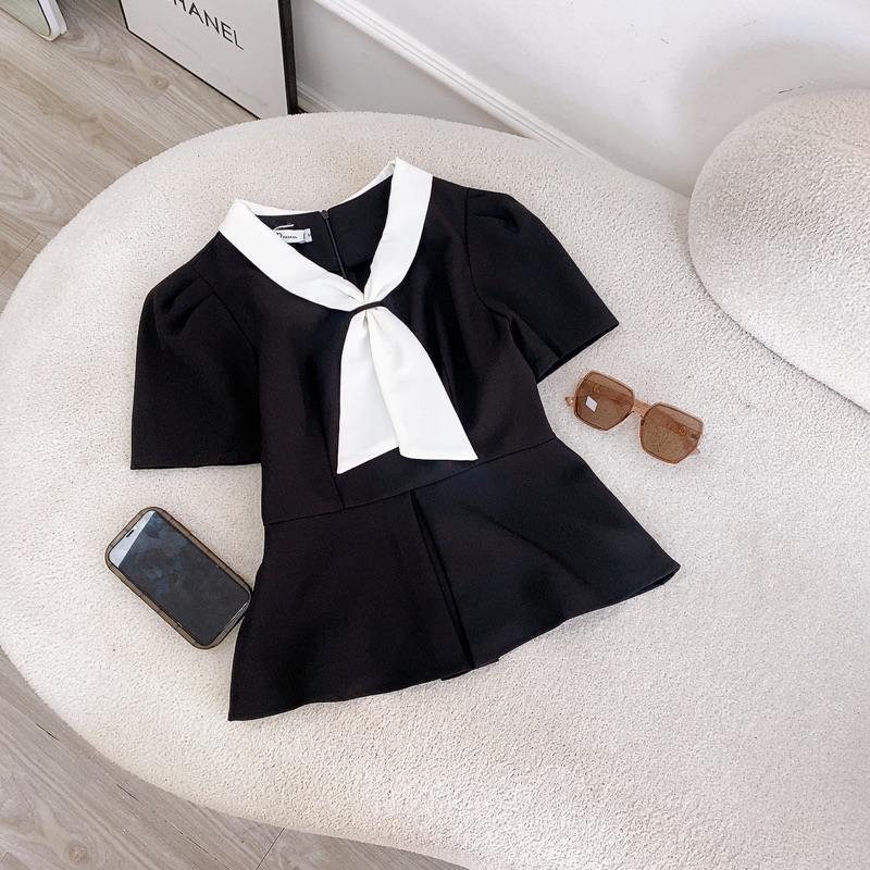 Áo peplum thô sắc màu
