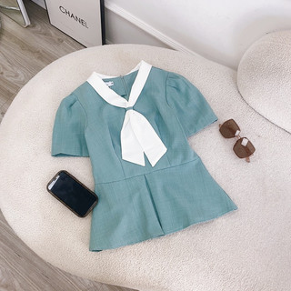 Áo peplum thô sắc màu