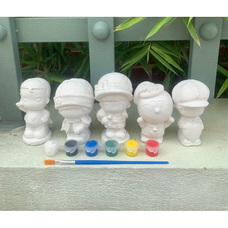 Tô tượng thạch cao công chúa, siêu nhân, hồ ly… size 8-10cm