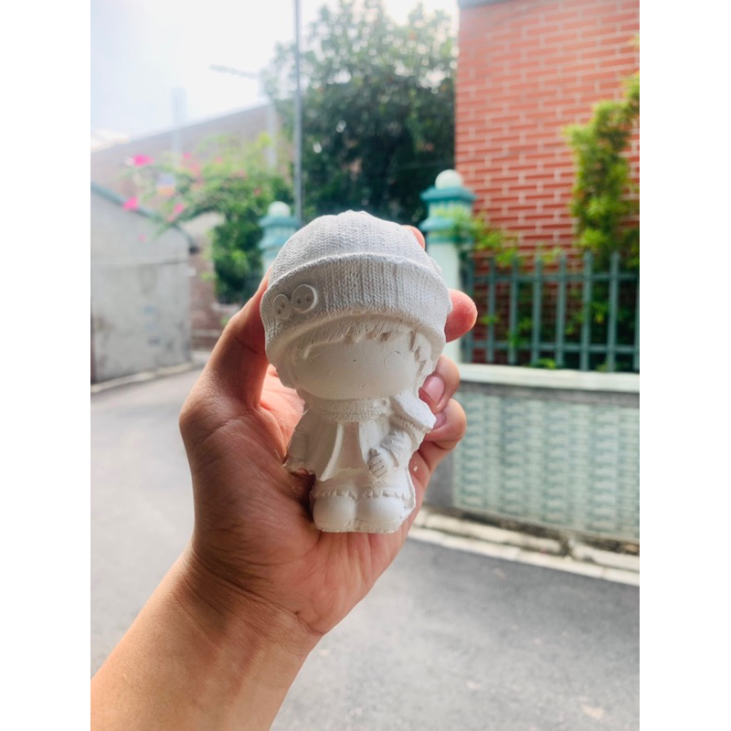 Tô tượng thạch cao công chúa, siêu nhân, hồ ly… size 8-10cm