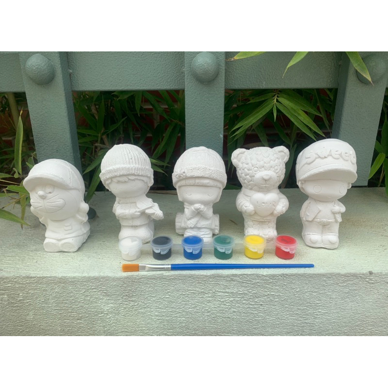 Tô tượng thạch cao công chúa, siêu nhân, hồ ly… size 8-10cm