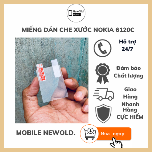 Miếng dán nhũ Che Xước bảo vệ màn hình cho Nokia 6120c - Hàng chất chuẩn hiếm.