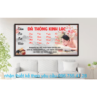 Tranh spa dưỡng sinh - đả thông kinh lạc - 3 tranh ghép