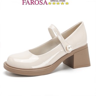  Giày nữ Lolita quai ngang đính hạt FAROSA giày búp bê Lolita đế cao 5cm Phong Cách Hàn Quốc TV68 
