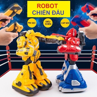 Robot đồ chơi siêu nhân boxing chiến đấu điều khiển cảm ứng bằng tay cho bé, quà tặng sinh nhật cho bé