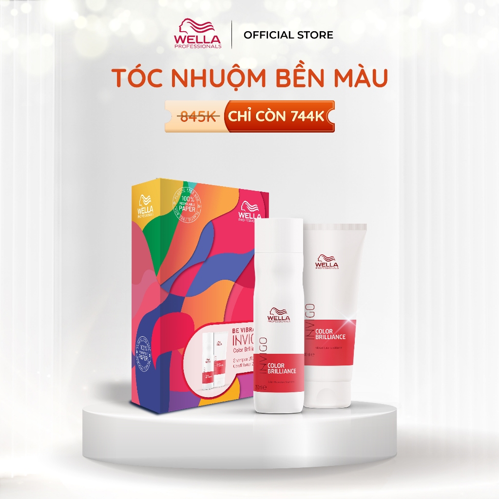 Bộ Gội Xả Wella Invigo Bảo Vệ Tóc Nhuộm, Duy Trì Độ Sáng Bóng Color Brilliance