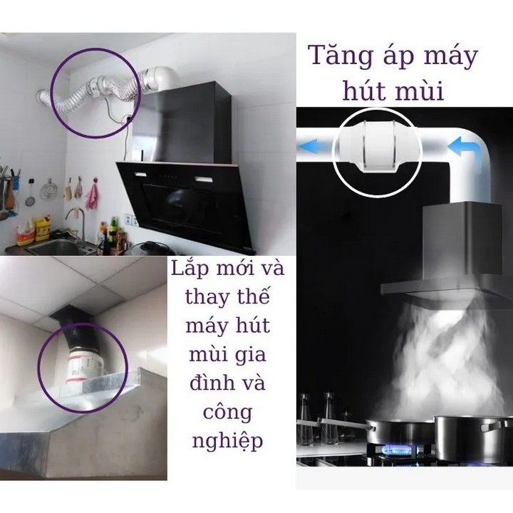 Quạt Thông Gió Đa Năng Hút Mùi Bếp, Hút Khói YJ-200A Công suất 130W - Home and Garden