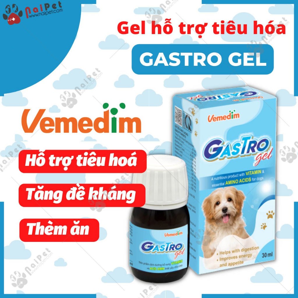 Gel Bổ Sung Vitamin Acid Amin Kích Thích Thèm Ăn Cho Chó Gastro Gel Vemedim 30ml