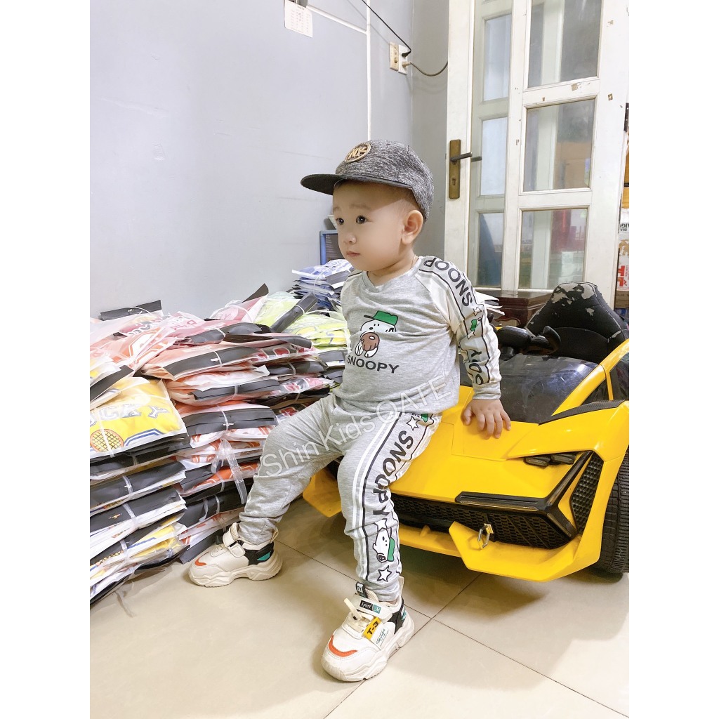 Dài Tay Thun Lạnh Minkey Baby In Hình ĐôRêMon Phối Viền Dáng Thể Thao  Dành Cho Bé.Đồ Bộ cho Bé