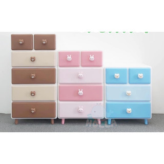 Tủ nhựa ngăn kéo gấu thỏ cao cấp holla 3-4-5 tầng,hl-09207,hl-09208,hl-09209