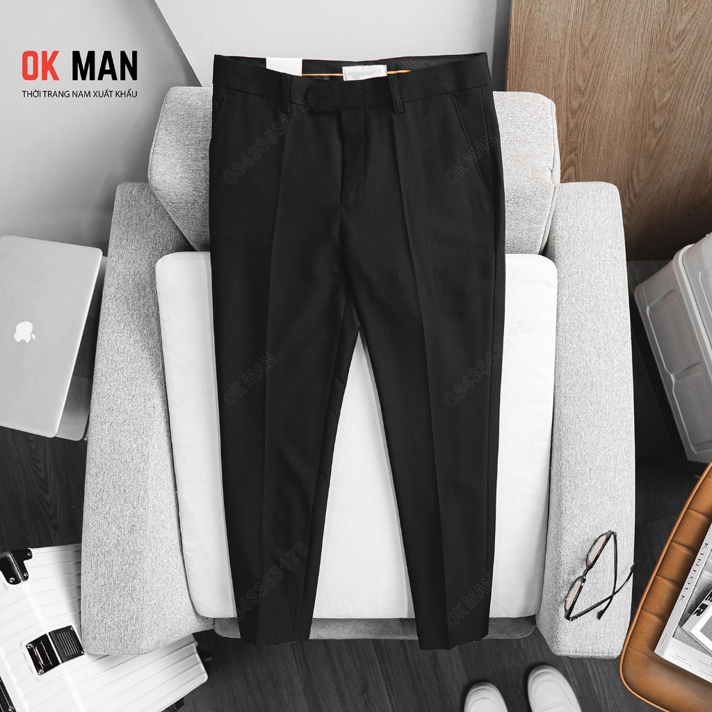Quần âu nam OKMAN form slimfit co giãn tốt