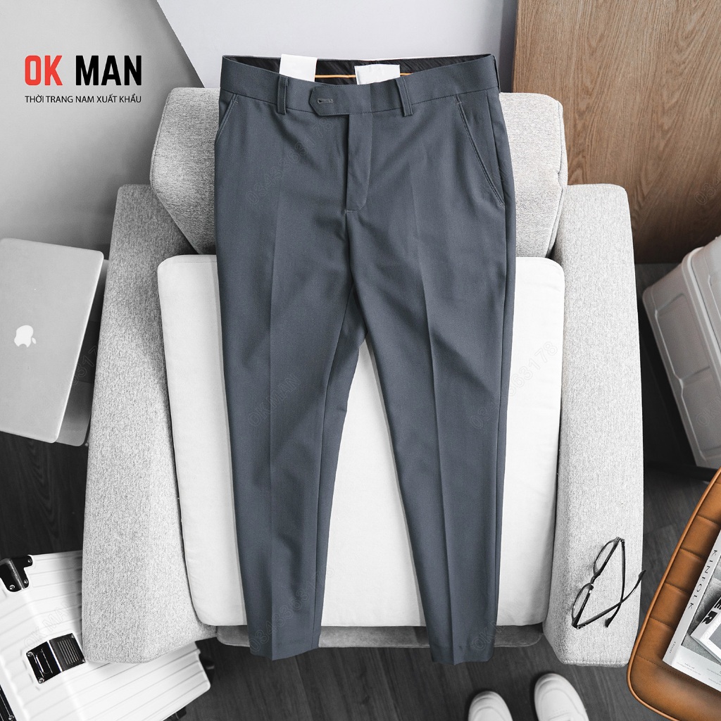 Quần âu nam OKMAN form slimfit co giãn tốt