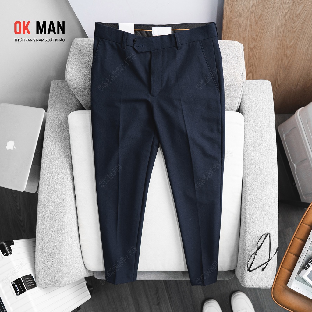 Quần âu nam OKMAN form slimfit co giãn tốt