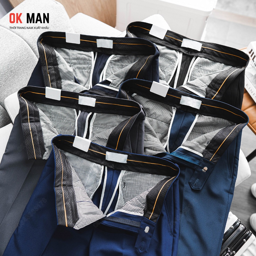 Quần âu nam OKMAN form slimfit co giãn tốt