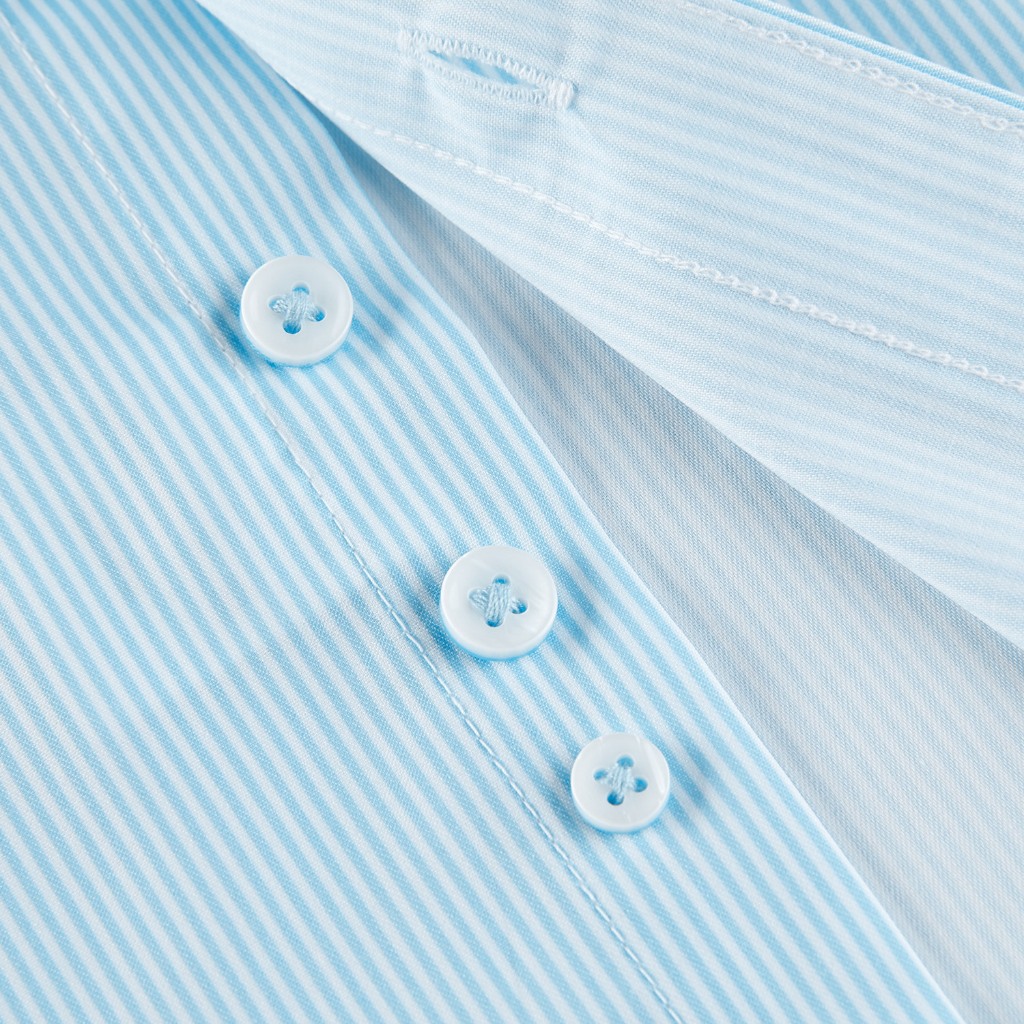 HLA - Áo sơ mi nam ngắn tay kẻ sọc mảnh mềm mịn cao cấp Supreme soft breathable ICESILK Shirt