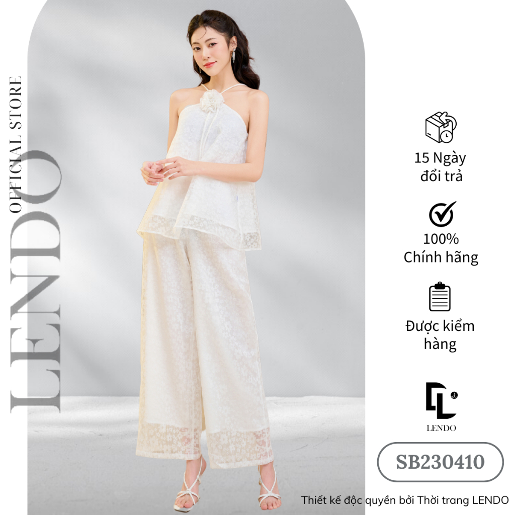 Sét Bộ Yếm Ren Đính Hoa LENDO SB230410