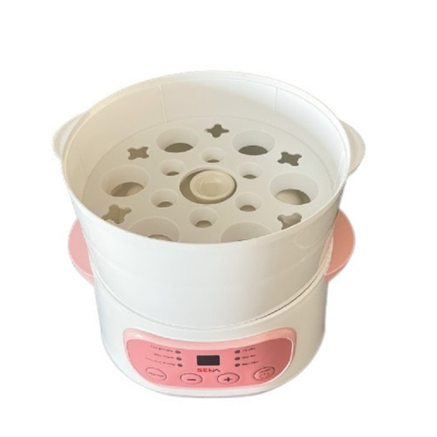 XỬNG HẤP NỒI NẤU CHÁO CHẬM SEKA 1 LÍT, THỐ SỨ NỒI NẤU CHÁO CHẬM VỈ NHỰA HẤP THỨC ĂN CHO BÉ ĂN DẶM, CHO GIA ĐÌNH