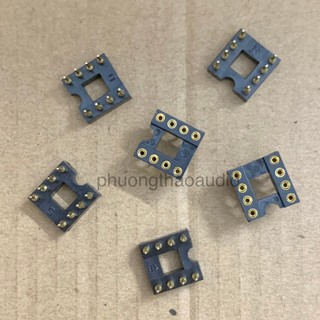 Đế cắm ic mạ vàng 8 chân dip-8 nextron, socket ic 8pin mạ vàng, đế cắm ic 8 chân trắng