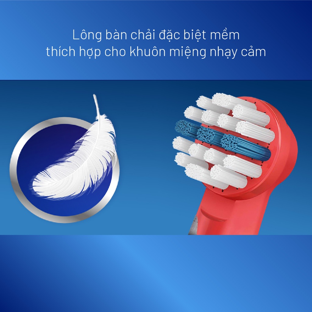 Bàn chải đánh răng điện trẻ em Oral-B Vitality D12 Disney Cars- Hàng chính hãng bảo hành 24 tháng