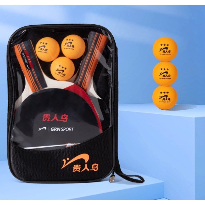 Bộ 2 Vợt Bóng Bàn GRN SPORT , Cốt Vợt 7 Lớp Gỗ Trầm, Đạt Chuẩn 3 Sao - Bộ 2 Vợt Bóng bàn