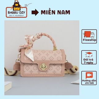 Túi tự đan handmade, túi tự làm Da Pu hình hoa, đầy đủ nguyên liệu kèm video HD chi tiết BAGGU DIY G01