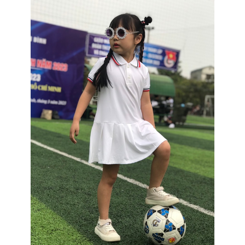 Váy polo tay ngắn kiểu dáng thời trang Medokids váy đuôi cá váy xinh cho bé gái 1-6 tuổi