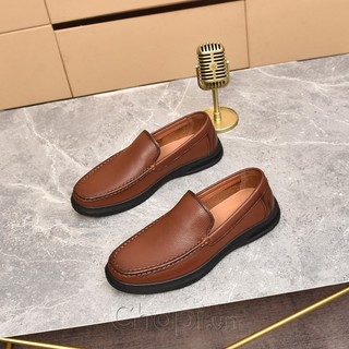 Giày lười nam da bò cao cấp - da mềm chỉ khâu chắc chắn , đế mềm nhẹ và thoải mái, phong cách đơn giản ( miễn ship )
