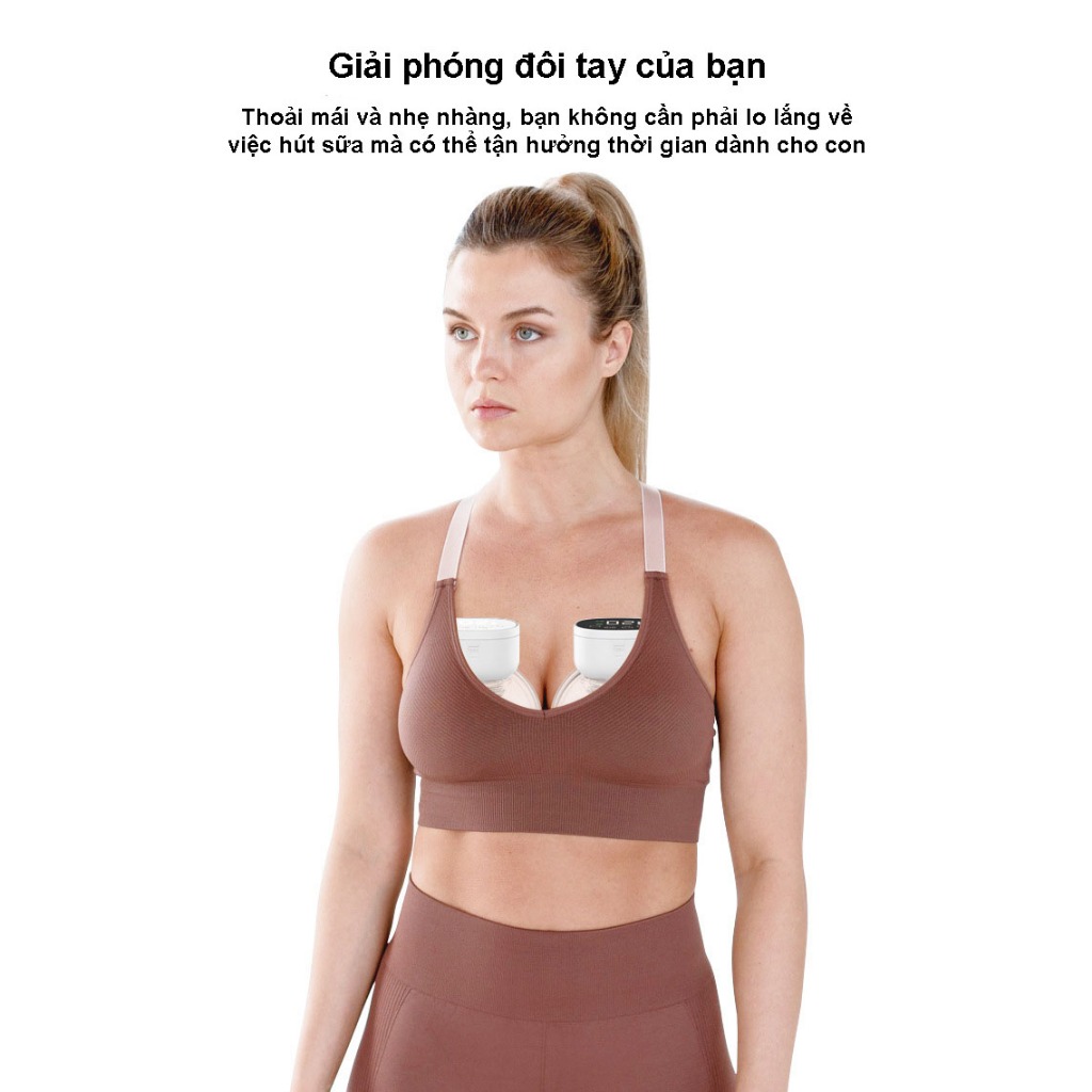 Máy hút sữa không dây cao cấp thế hệ mới - Kích sữa, massage êm ái, sạc pin tiện lợi