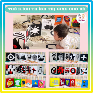 Bộ thẻ kích thích thị giác cho bé dạng gấp giúp phát triển thị giác 0-6M