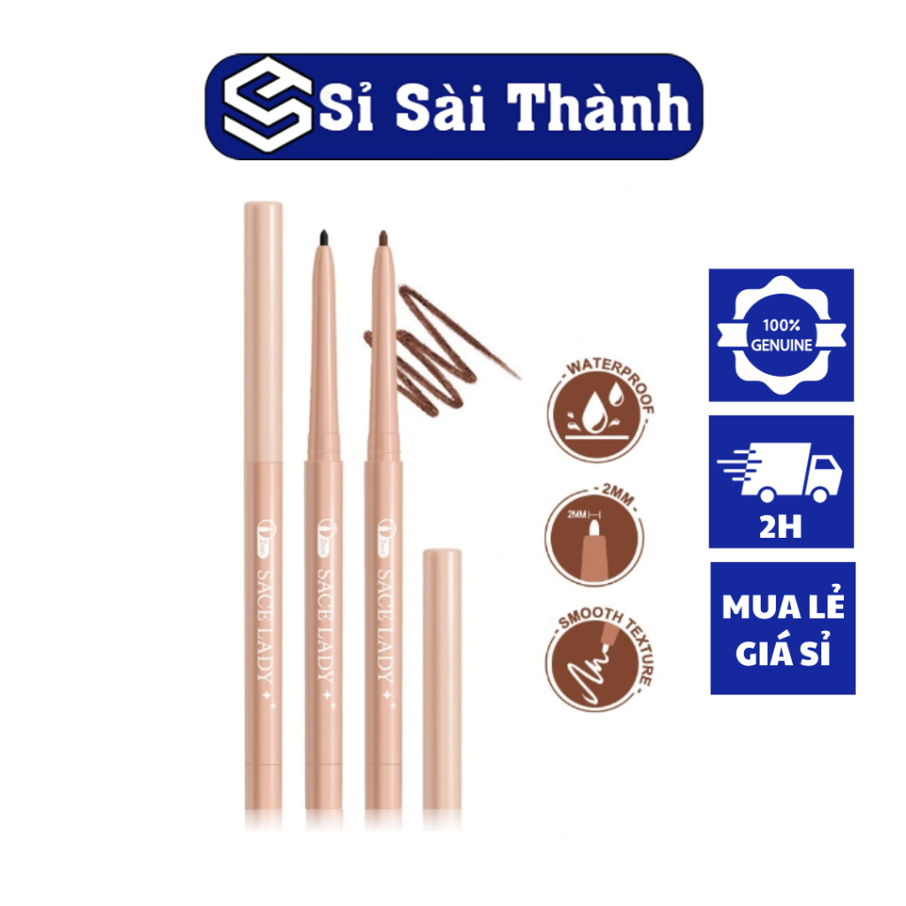 Bút chì kẻ mắt SACE LADY 2mm siêu mỏng chống thấm nước 0.1g