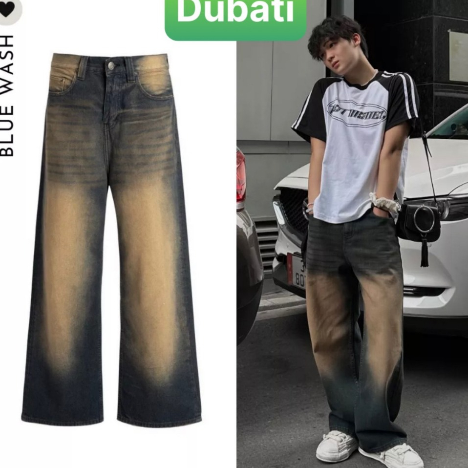 QUẦN JEAN ỐNG RỘNG NAM NỮ UNIEX WASH 3 MÀU HÀNG CAO CẤP PHONG CÁCH HOT HIT- DUBATI FASHION