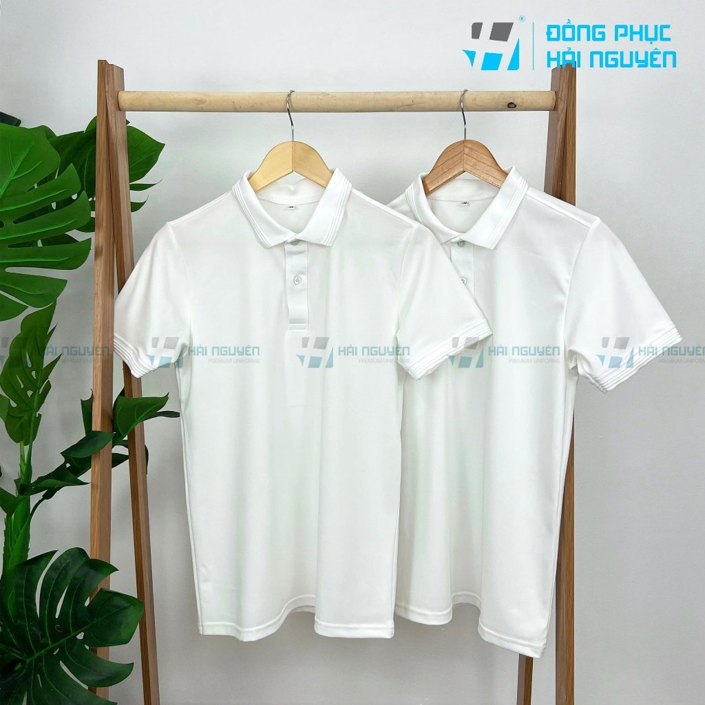Áo thun cá sấu polo bo gân làm đồng phục Đủ Màu