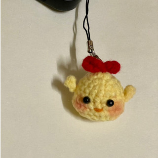 Móc khoá chú gà con bằng len handmade siêu đáng yêu