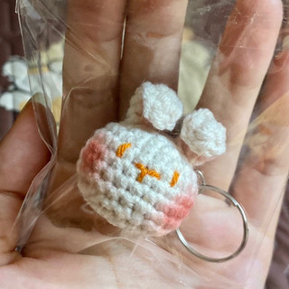 Móc Khoá Bé Thỏ Bằng Len Handmade Siêu Dễ Thương