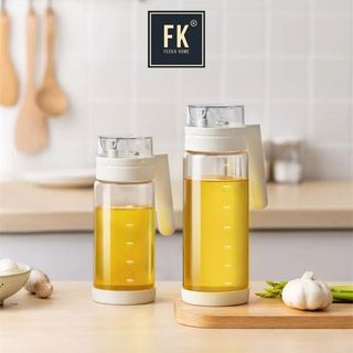 Chai đựng dầu ăn thủy tinh thông minh FEEKA cao cấp, bình đựng dầu ăn thủy tinh nắp tự đóng mở
