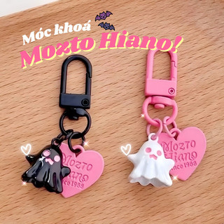 MÓC KHOÁ CON MA NHỎ đáng yêu, keychain halloween, móc khoá balo chìa khoá trái tim dễ thương
