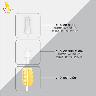 Bộ cọ rửa bình sữa điện Moaz Bébé MB-047