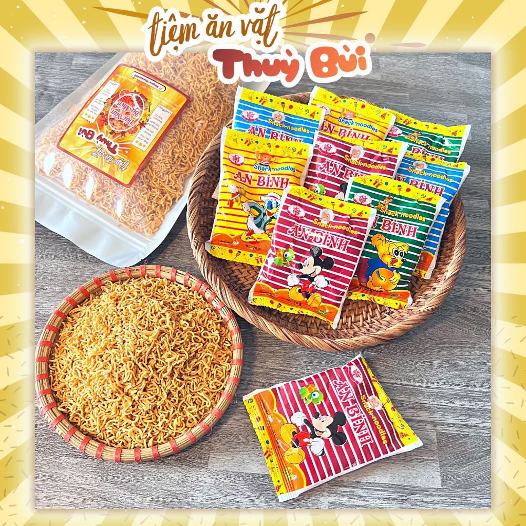 500G Mì Tôm Trẻ Em An Binh, Mì Trẻ Em An Binh Ăn Liền Đậm Đà, đồ ăn vặt tuổi thơ đồ 1k