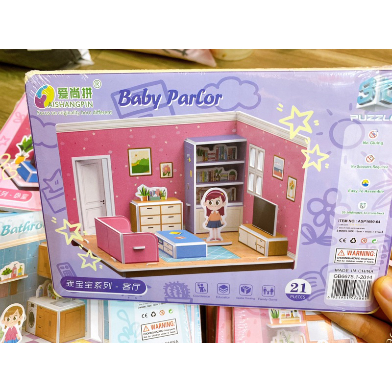 Set đồ chơi láp ráp gồm 4 phòng cho bé