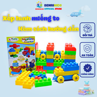 Bộ đồ chơi xếp hình cho bé mầm non 72 chi tiết hàng Việt Nam chất lượng cao an toàn tuyệt đối cho trẻ