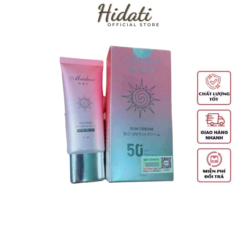 Kem Chống Nắng nâng tone Nhật Bản Meiduzi bảo vệ da chống UVB UVA SPF50 30ml