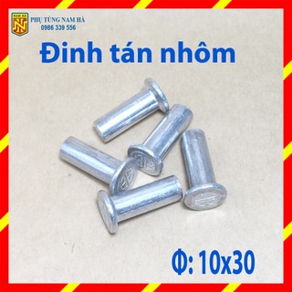 10 cái Đinh nhôm tán, đinh tán nhôm phi 10x30mm