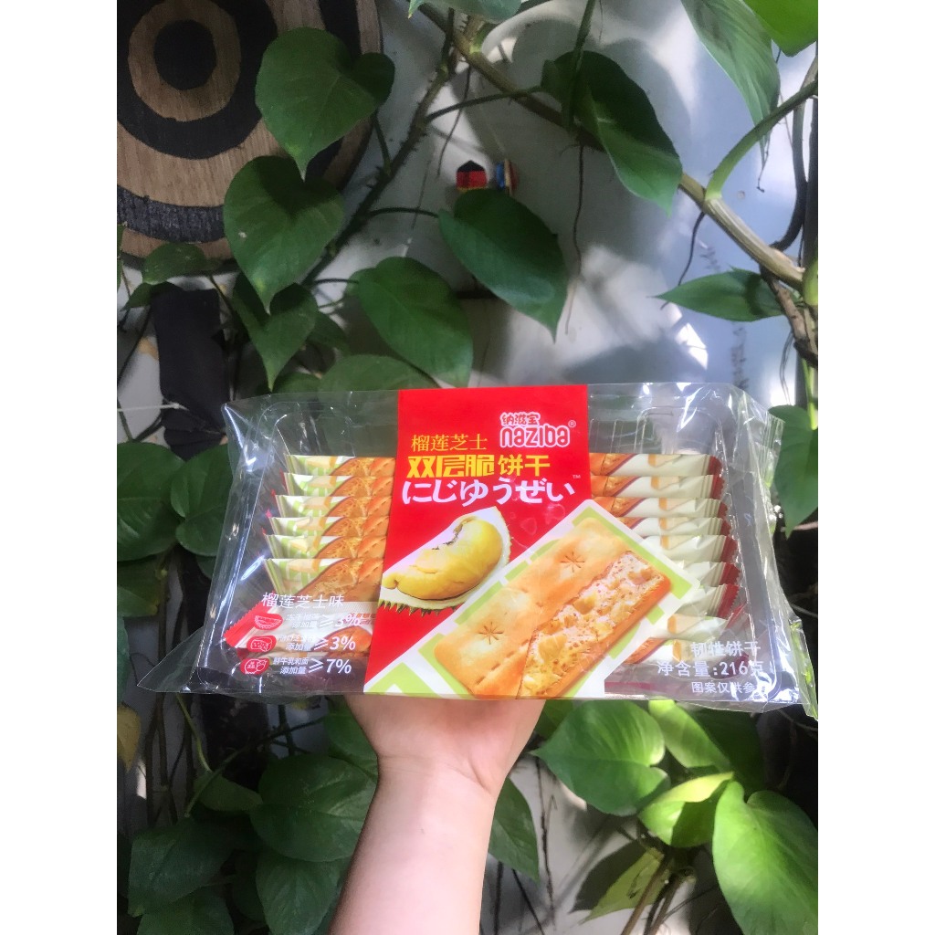 Bánh Quy Giòn Đài Loan Naziba Vị Sầu Riêng Phô Mai