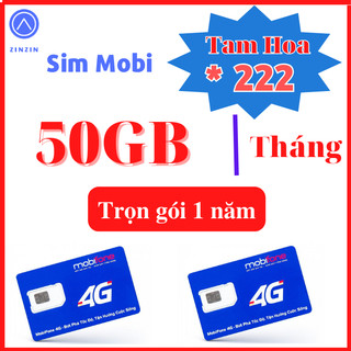 Sim 4g mobifone - số đẹp tam hoa 222 - vào mạng cả năm.