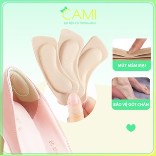 2 Miếng lót giày 4D bảo vệ gót chân và chống tuột gót giày (loại vuông) - cami - CMPK53