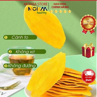 Xoài sấy dẻo MOHAA HEALTHY không đường, 500g Xoài sấy nguyên miếng, chua ngọt tự nhiên