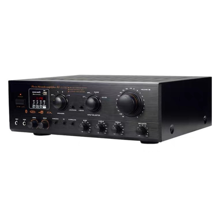 Amply Karaoke Bluetooth Sunbuck AV-602 Công Suất 1200W, Thiết Kế Sang Trọng, Kiểu Dáng Hiện Đại Phù Hợp Với Gia Đình