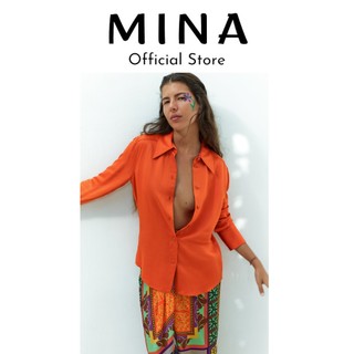 * - áo sơ mi vải rũ bóng - mới 100%